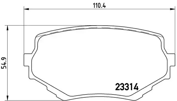 Комплект тормозных колодок BREMBO P 79 009 (23314, 7559D680)