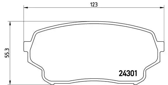 Комплект тормозных колодок BREMBO P 79 019 (24301, 8211D1105)