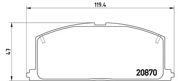 Комплект тормозных колодок BREMBO P 83 011 (20870, 7152D241, 7153D242, 7153D302, 7420D539)