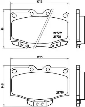 Комплект тормозных колодок BREMBO P 83 026 (21777, 21778, 21779)