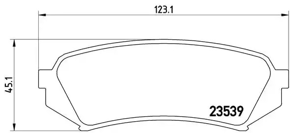 Комплект тормозных колодок BREMBO P 83 049 (23539, 7640D773)