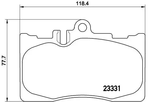 Комплект тормозных колодок BREMBO P 83 058 (23331, 7745D870)