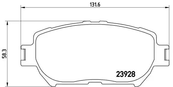 Комплект тормозных колодок BREMBO P 83 062 (23928, 7787D908)