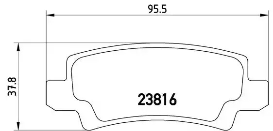 Комплект тормозных колодок BREMBO P 83 065 (23816, 8336D1216)