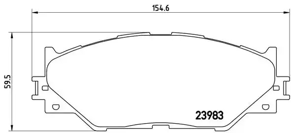Комплект тормозных колодок BREMBO P 83 074 (23983, 8294D1178)