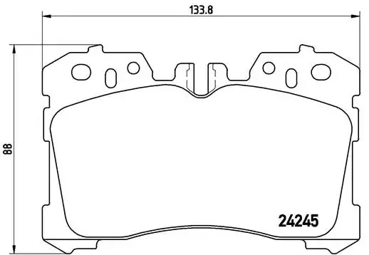Комплект тормозных колодок BREMBO P 83 075 (24245, 8398D1282)