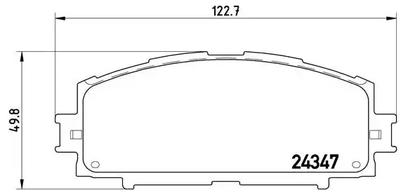 Комплект тормозных колодок BREMBO P 83 086 (24347, 8301D1184)