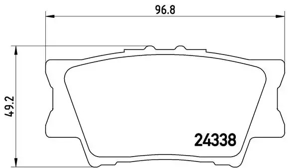 Комплект тормозных колодок BREMBO P 83 089 (24338, 8332D1212)