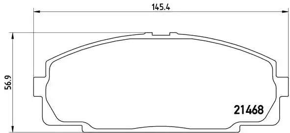 Комплект тормозных колодок BREMBO P 83 092 (21468)