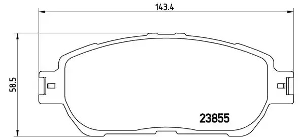 Комплект тормозных колодок BREMBO P 83 105 (23855, 7785D906)