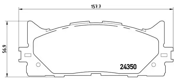Комплект тормозных колодок BREMBO P 83 117 (24350, 8331D1222)