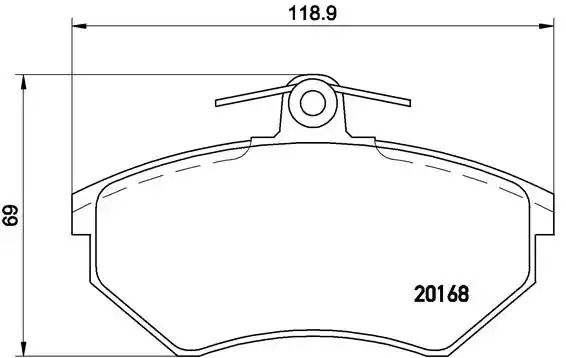 Комплект тормозных колодок BREMBO P 85 011 (20168, 7571D684)