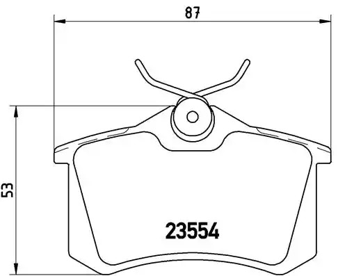 Комплект тормозных колодок BREMBO P 85 017 (20961, 23554, 7234D340, 7335D340)