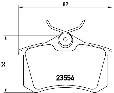 Комплект тормозных колодок BREMBO P 85 020 (20961, 23554, 7234D340, 7335D340, 7773D894)