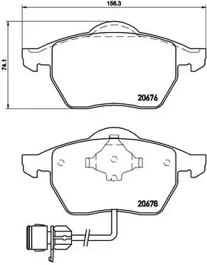 Комплект тормозных колодок BREMBO P 85 026 (20676, 20678, 7434D555, 7434D687)