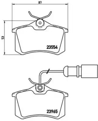 Комплект тормозных колодок BREMBO P 85 058 (20961, 23554, 23965)