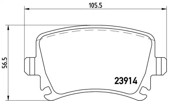 Комплект тормозных колодок BREMBO P 85 095 (23914, 8213D1108)