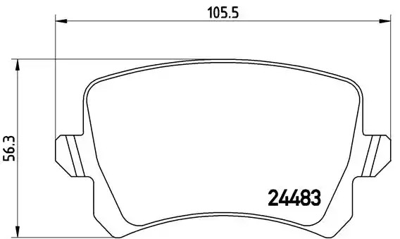 Комплект тормозных колодок BREMBO P 85 108 (24483, 8213D1348)