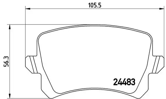 Комплект тормозных колодок BREMBO P 85 109 (24483, 8213D1108)