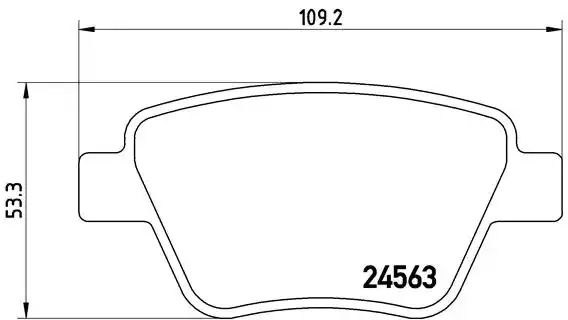 Комплект тормозных колодок BREMBO P 85 114 (24563, 8656D1456)