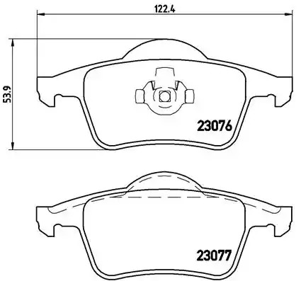 Комплект тормозных колодок BREMBO P 86 014 (23076, 23077, 7665D795)