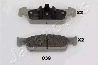 Комплект тормозных колодок JAPANPARTS PA-039AF