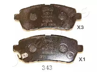 Комплект тормозных колодок JAPANPARTS PA-343AF