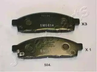 Комплект тормозных колодок JAPANPARTS PA-504AF