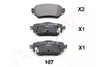 Комплект тормозных колодок JAPANPARTS PP-107AF