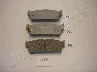 Комплект тормозных колодок JAPANPARTS PP-124AF