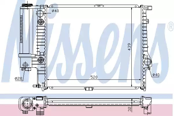 Теплообменник NISSENS 60709A