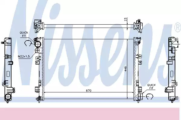 Теплообменник NISSENS 61875A