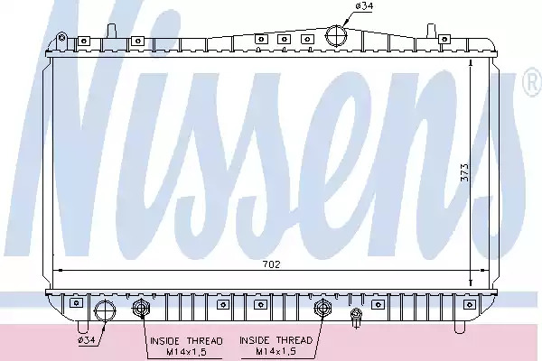 Теплообменник NISSENS 61665