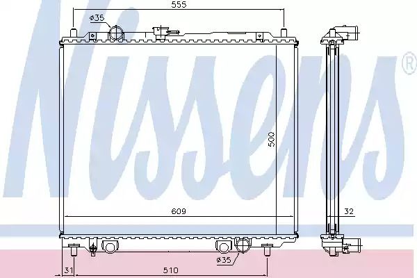 Теплообменник NISSENS 62801