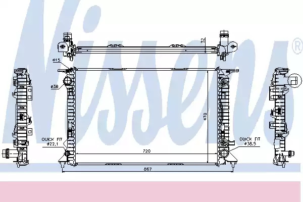 Теплообменник NISSENS 60324