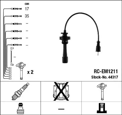 Комплект электропроводки NGK 44317 (RC-EM1211)