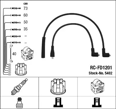 Комплект электропроводки NGK 5402 (RC-FD1201)