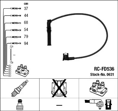 Комплект электропроводки NGK 0631 (RC-FD536)