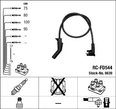 Комплект электропроводки NGK 0639 (RC-FD544)