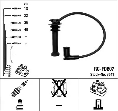 Комплект электропроводки NGK 8541 (RC-FD807)