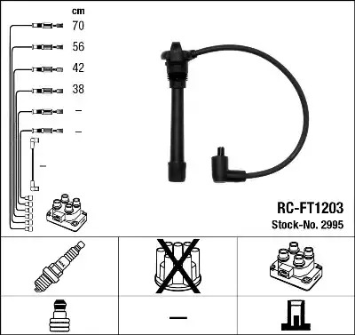 Комплект электропроводки NGK 2995 (RC-FT1203)