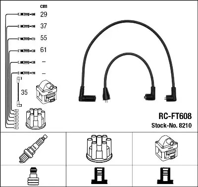 Комплект электропроводки NGK 8210 (RC-FT608)