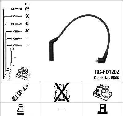 Комплект электропроводки NGK 5506 (RC-HD1202)