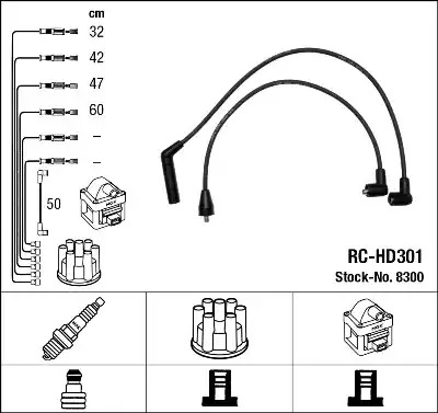 Комплект электропроводки NGK 8300 (RC-HD301)