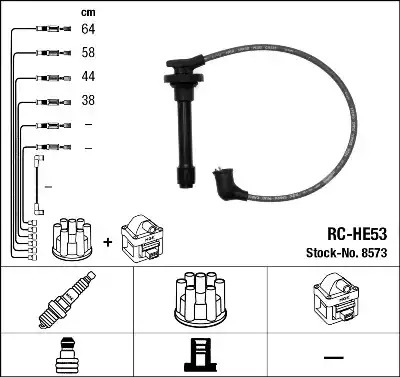 Комплект электропроводки NGK 8573 (RC-HE53)