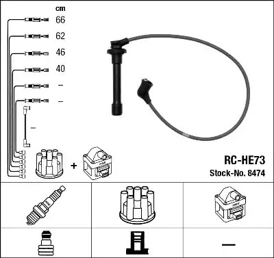 Комплект электропроводки NGK 8474 (RC-HE73)