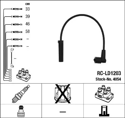 Комплект электропроводки NGK 4054 (RC-LD1203)