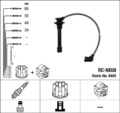 Комплект электропроводки NGK 9405 (RC-NE08)