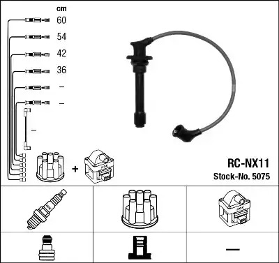 Комплект электропроводки NGK 5075 (RC-NX11)
