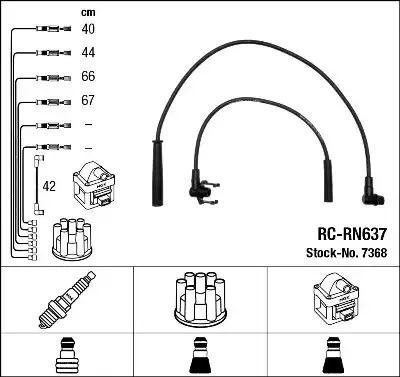 Комплект электропроводки NGK 7368 (RC-RN637)